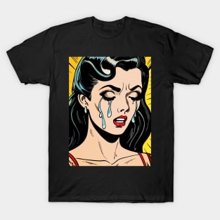 pop art crying girl T-Shirt